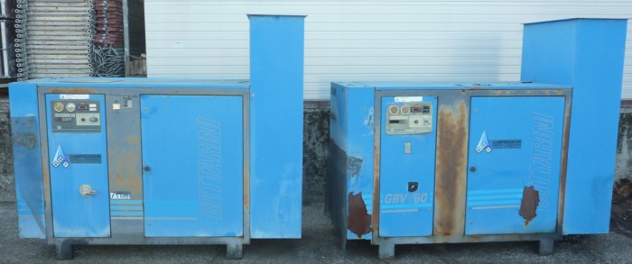 Compressore usato a vite Bottarini 45 Kw/7,5 bar - Plastin Gold